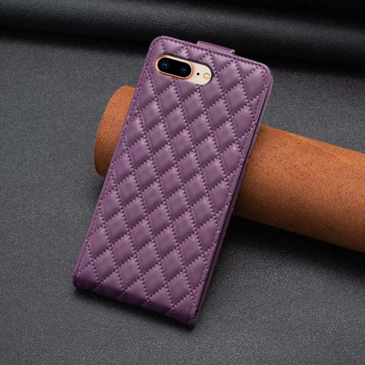 Diamond Lattice Vertical Flip Leather Phone Case, For iPhone 7 Plus / 8 Plus