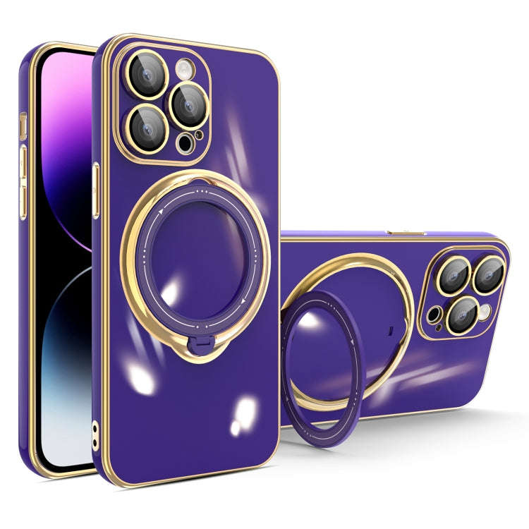 Multifunction Electroplating MagSafe Holder Phone Case, For iPhone 15 Pro Max, For iPhone 15 Pro,...