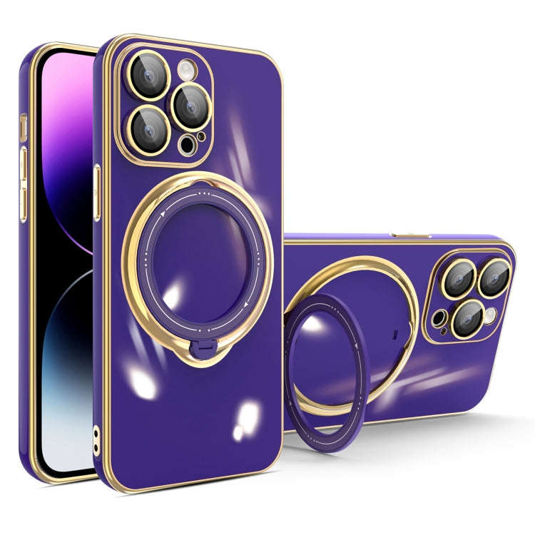 Multifunction Electroplating MagSafe Holder Phone Case, For iPhone 15 Pro Max, For iPhone 15 Pro,...