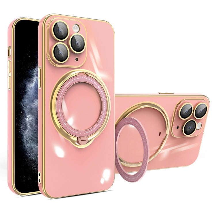 Multifunction Electroplating MagSafe Holder Phone Case, For iPhone 11, For iPhone 11 Pro, For iPh...