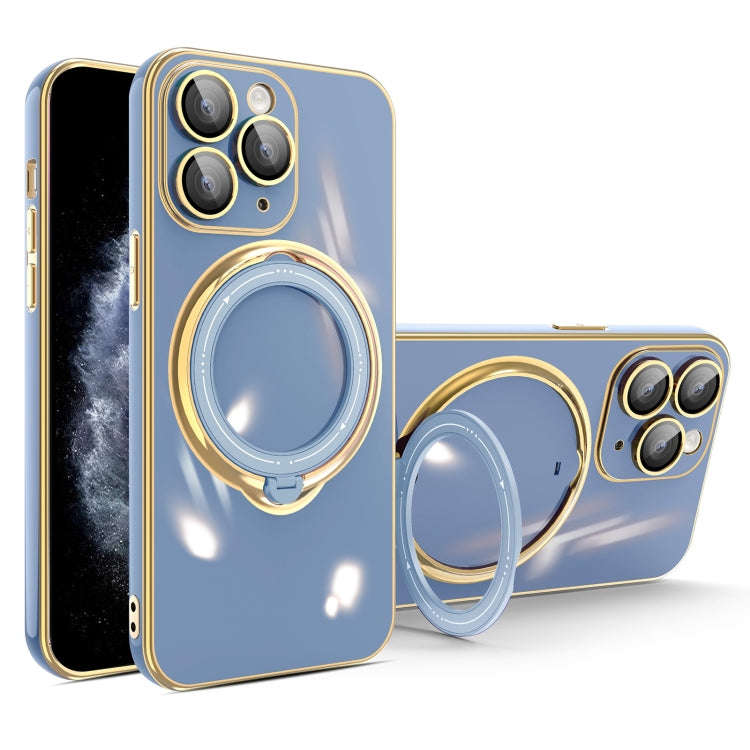 Multifunction Electroplating MagSafe Holder Phone Case, For iPhone 11, For iPhone 11 Pro, For iPh...