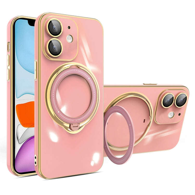 Multifunction Electroplating MagSafe Holder Phone Case, For iPhone 11, For iPhone 11 Pro, For iPh...