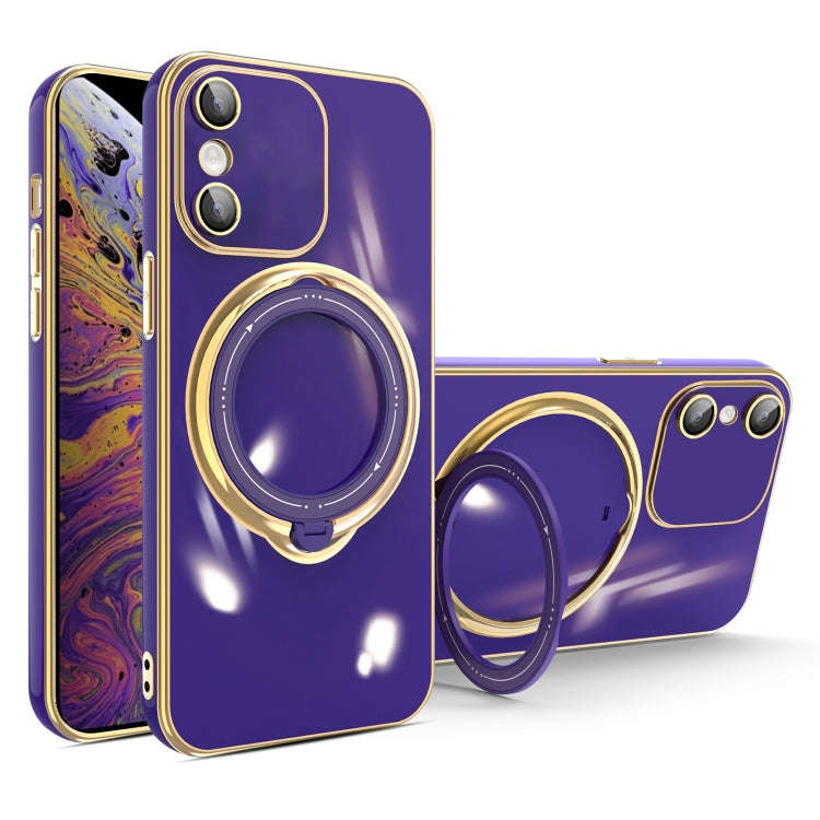 Multifunction Electroplating MagSafe Holder Phone Case, For iPhone 11, For iPhone 11 Pro, For iPh...
