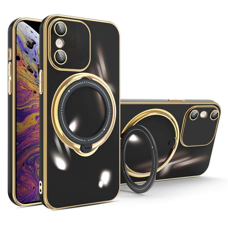 Multifunction Electroplating MagSafe Holder Phone Case, For iPhone 11, For iPhone 11 Pro, For iPh...