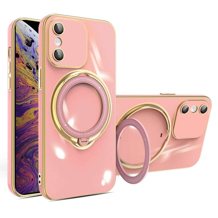 Multifunction Electroplating MagSafe Holder Phone Case, For iPhone 11, For iPhone 11 Pro, For iPh...