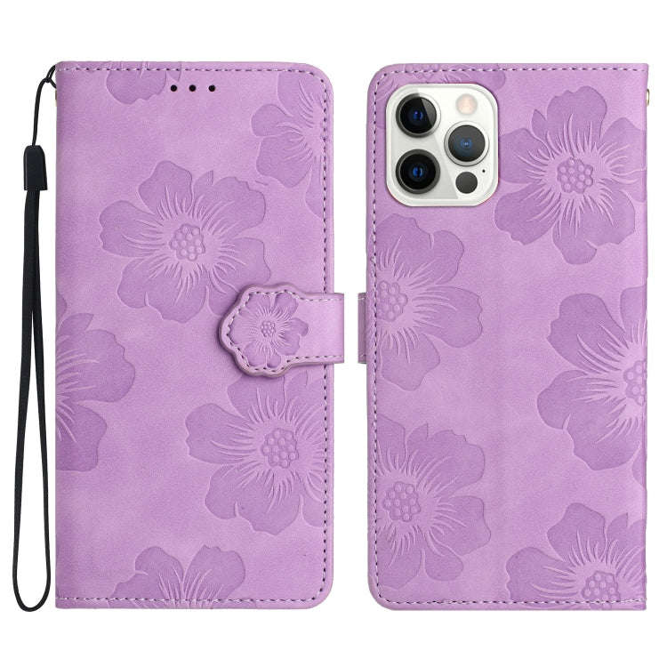 Flower Embossing Pattern Leather Phone Case, For iPhone 15 Pro Max, For iPhone 15 Pro, For iPhone...