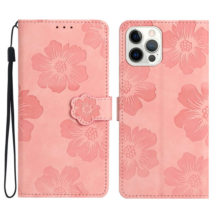 Flower Embossing Pattern Leather Phone Case, For iPhone 15 Pro Max, For iPhone 15 Pro, For iPhone...