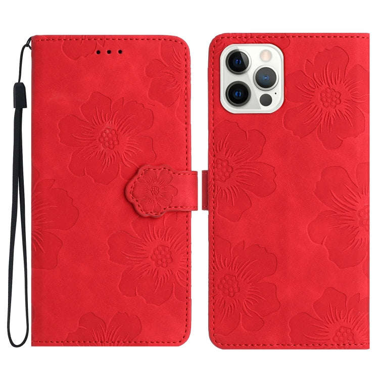 Flower Embossing Pattern Leather Phone Case, For iPhone 15 Pro Max, For iPhone 15 Pro, For iPhone...