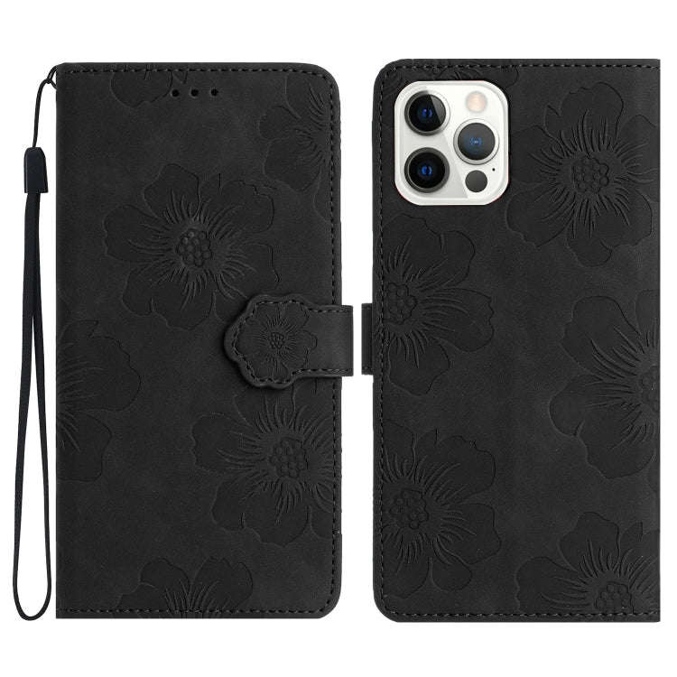 Flower Embossing Pattern Leather Phone Case, For iPhone 15 Pro Max, For iPhone 15 Pro, For iPhone...