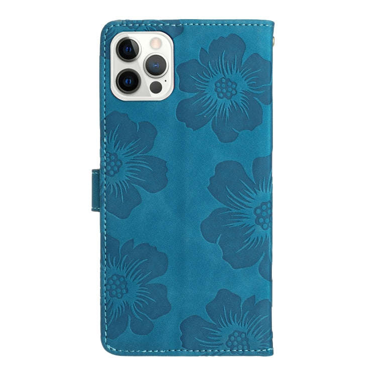 Flower Embossing Pattern Leather Phone Case, For iPhone 13 Pro, For iPhone 13