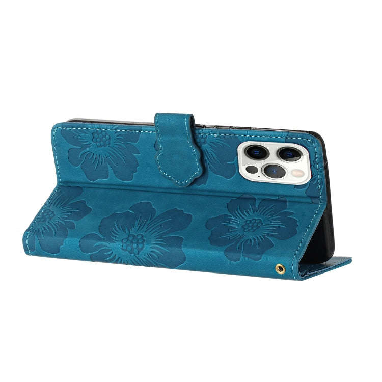 Flower Embossing Pattern Leather Phone Case, For iPhone 13 Pro, For iPhone 13