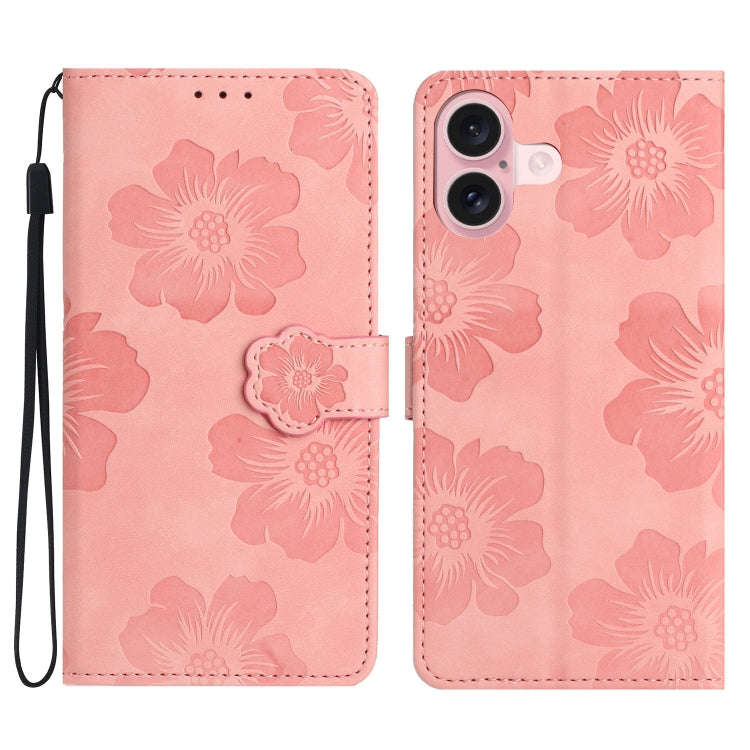 Flower Embossing Pattern Leather Phone Case, For iPhone 16e / 17e, For iPhone 17 Pro Max, For iPh...