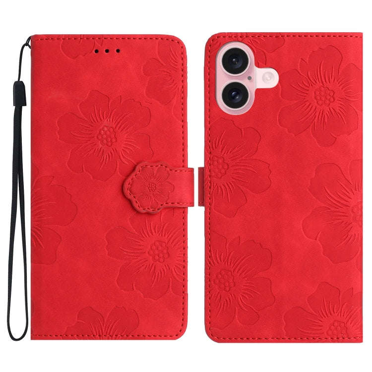 Flower Embossing Pattern Leather Phone Case, For iPhone 16e / 17e, For iPhone 17 Pro Max, For iPh...