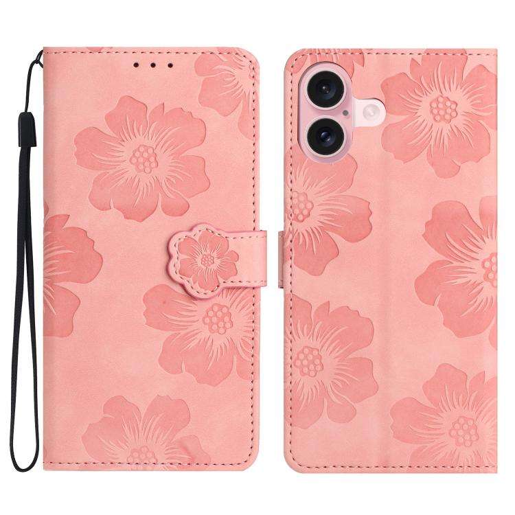Flower Embossing Pattern Leather Phone Case, For iPhone 16e / 17e, For iPhone 17 Pro Max, For iPh...