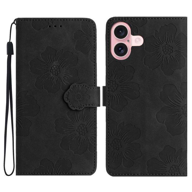 Flower Embossing Pattern Leather Phone Case, For iPhone 16e / 17e, For iPhone 17 Pro Max, For iPh...