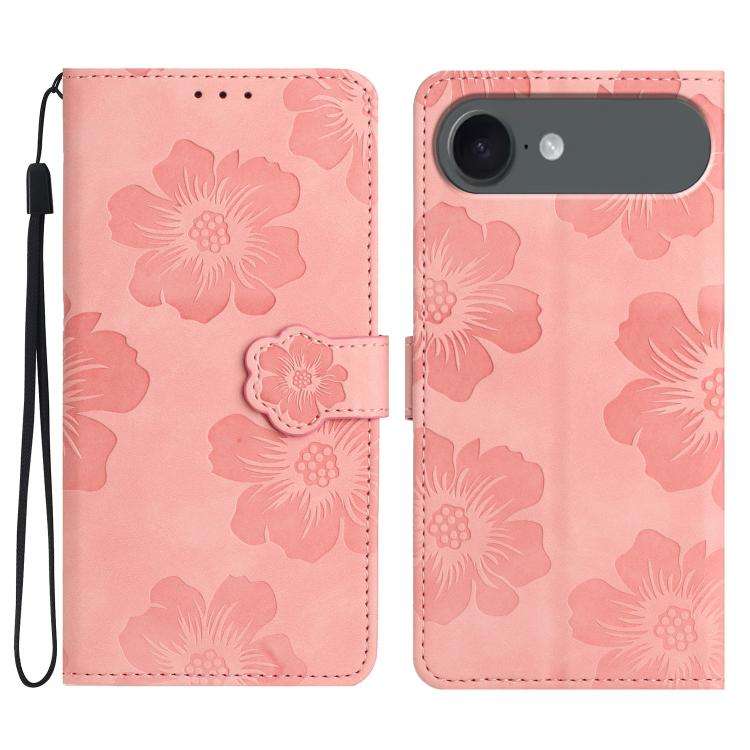 Flower Embossing Pattern Leather Phone Case, For iPhone 16e / 17e, For iPhone 17 Pro Max, For iPh...