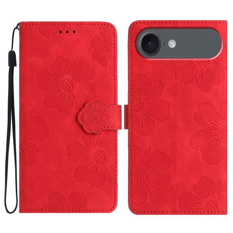 Flower Embossing Pattern Leather Phone Case, For iPhone 16e / 17e, For iPhone 17 Pro Max, For iPh...