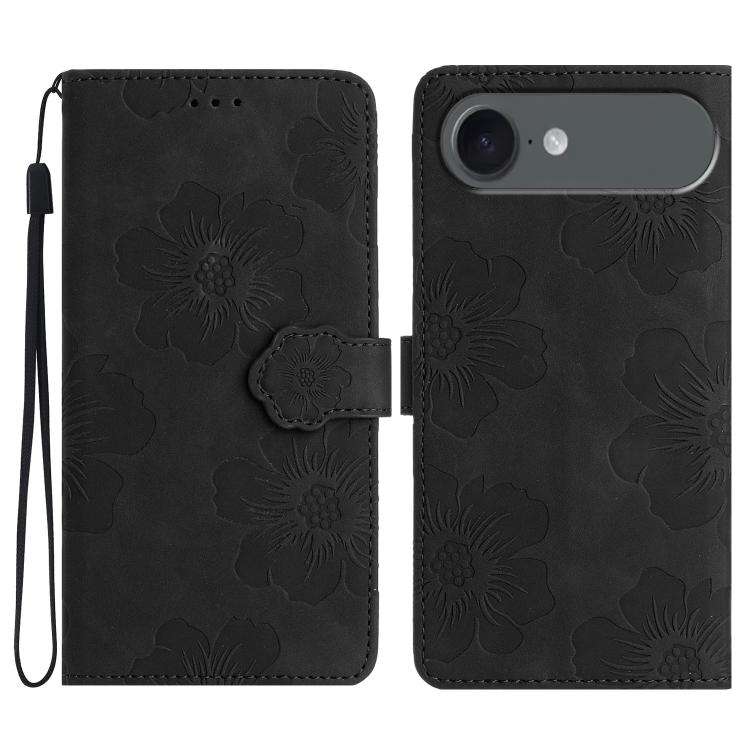 Flower Embossing Pattern Leather Phone Case, For iPhone 16e / 17e, For iPhone 17 Pro Max, For iPh...