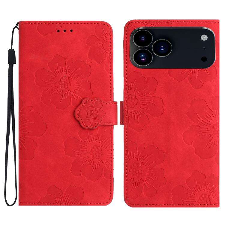 Flower Embossing Pattern Leather Phone Case, For iPhone 16e / 17e, For iPhone 17 Pro Max, For iPh...
