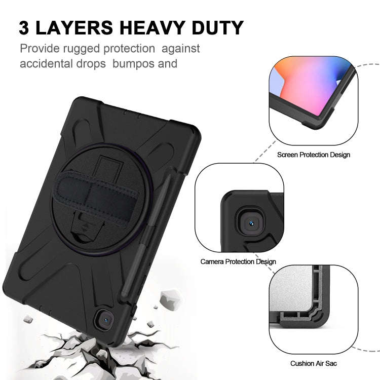 Shockproof Colorful Silicone + PC Protective Case with Holder & Shoulder Strap & Hand Strap & Pen...