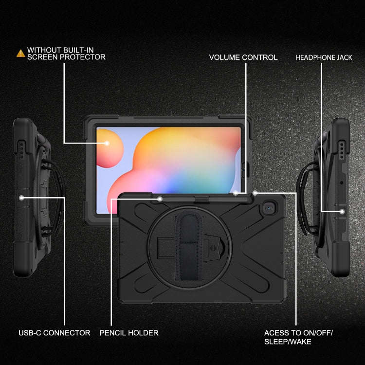 Shockproof Colorful Silicone + PC Protective Case with Holder & Shoulder Strap & Hand Strap & Pen...