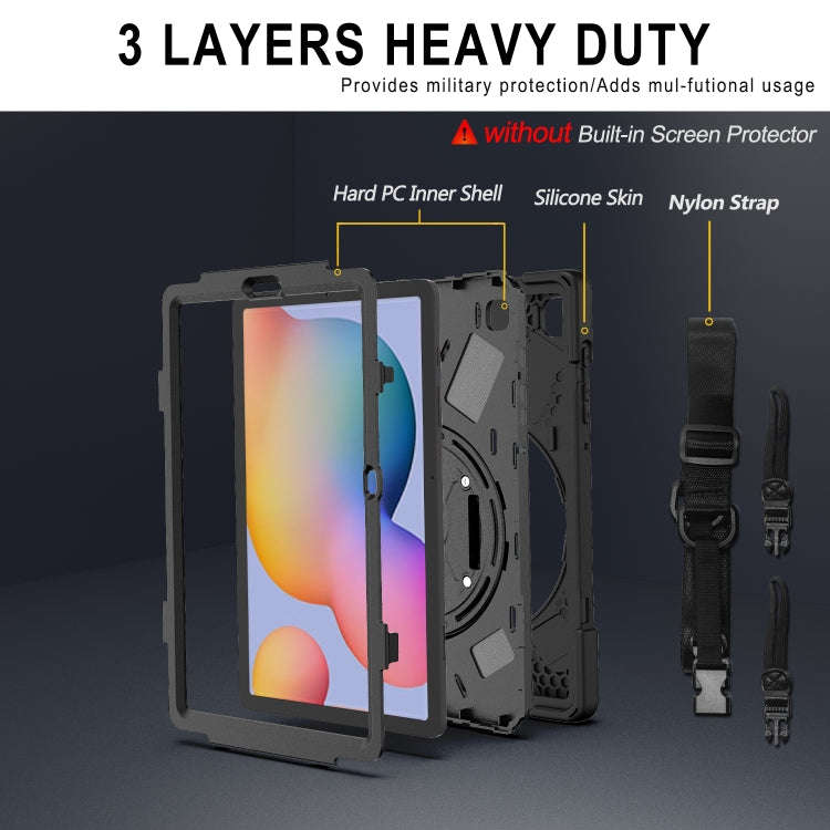 Shockproof Colorful Silicone + PC Protective Case with Holder & Shoulder Strap & Hand Strap & Pen...