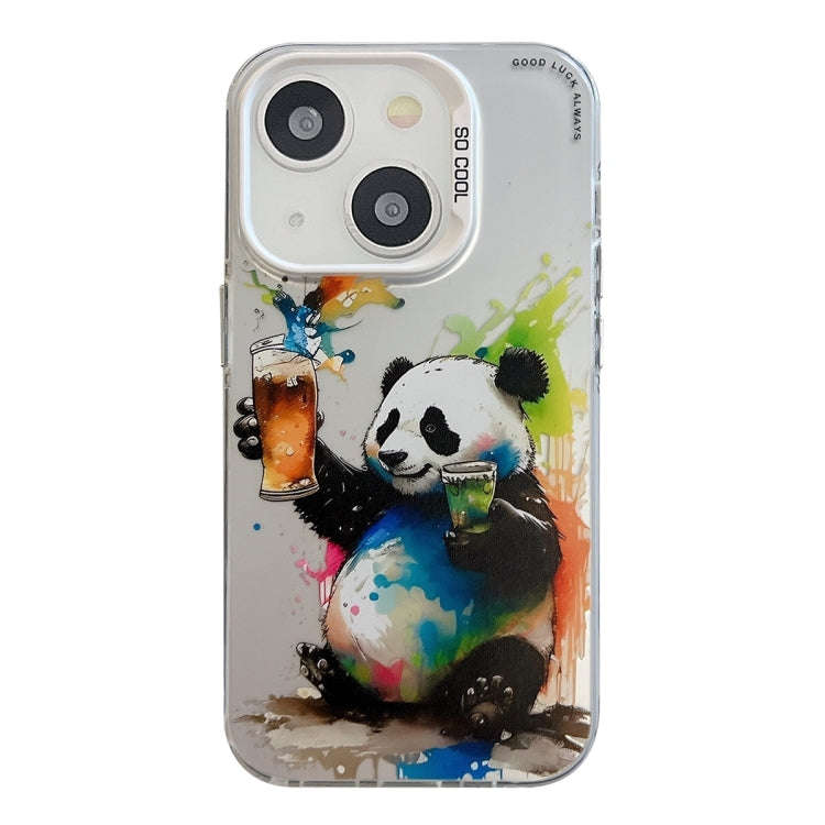 Animal Pattern Oil Painting Series PC + TPU Phone Case, For iPhone 15 Plus