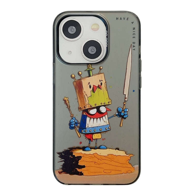 Animal Pattern Oil Painting Series PC + TPU Phone Case, For iPhone 15 Plus