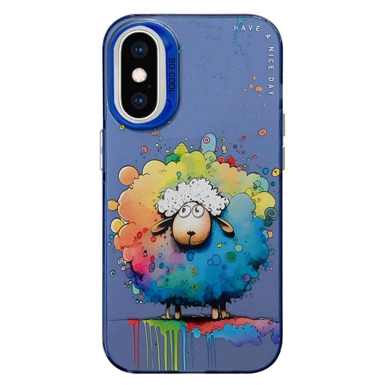 Animal Pattern Oil Painting Series PC + TPU Phone Case, For iPhone XS Max
