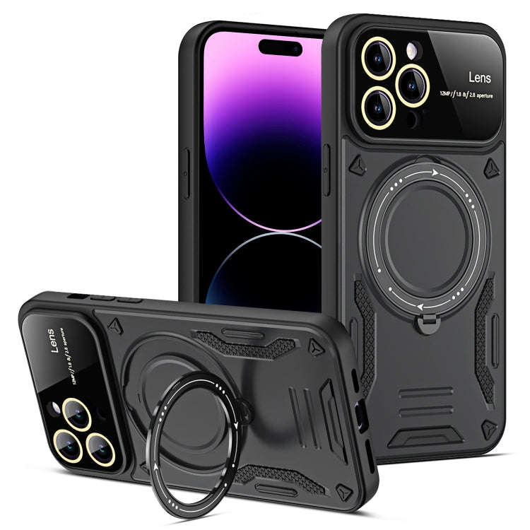 Large Window MagSafe Holder Phone Case, For iPhone 14 Plus, For iPhone 14, For iPhone 14 Pro, For...