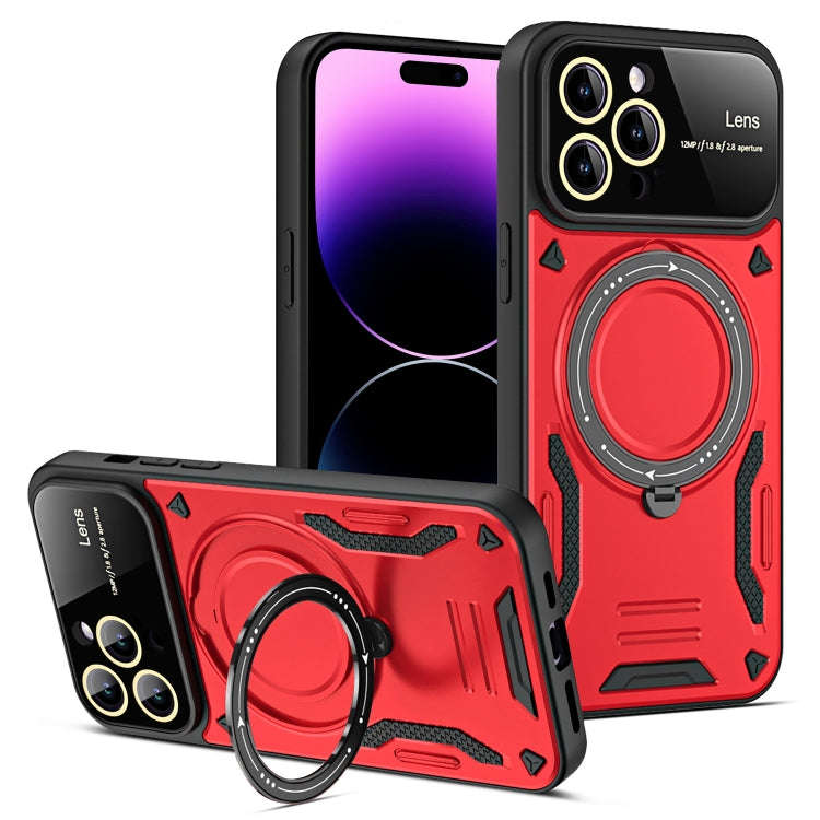 Large Window MagSafe Holder Phone Case, For iPhone 14 Plus, For iPhone 14, For iPhone 14 Pro, For...