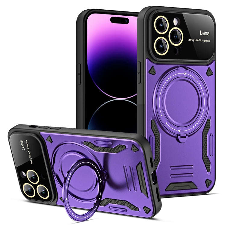 Large Window MagSafe Holder Phone Case, For iPhone 14 Plus, For iPhone 14, For iPhone 14 Pro, For...