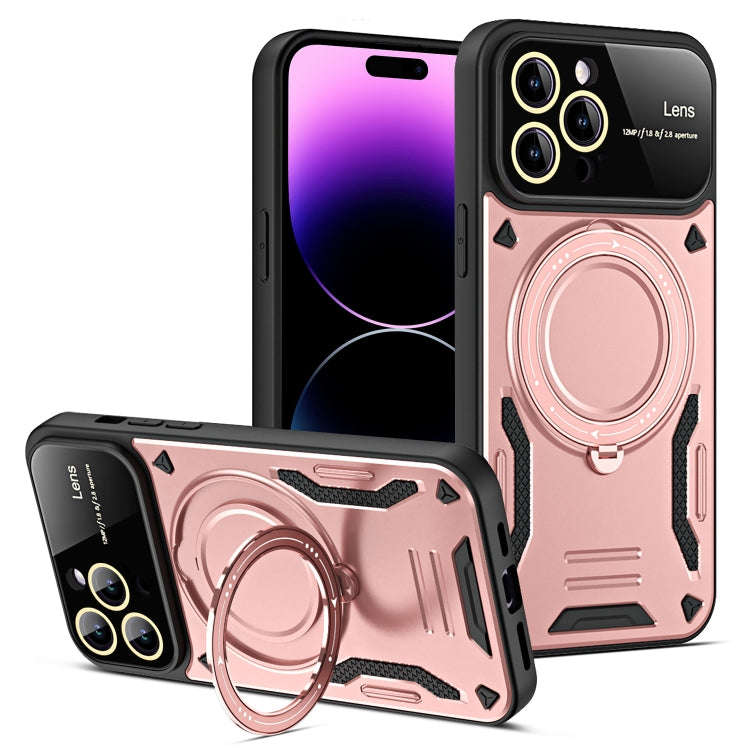 Large Window MagSafe Holder Phone Case, For iPhone 14 Plus, For iPhone 14, For iPhone 14 Pro, For...