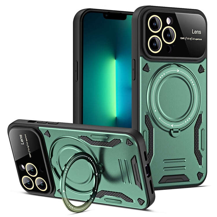 Large Window MagSafe Holder Phone Case, For iPhone 14 Plus, For iPhone 14, For iPhone 14 Pro, For...