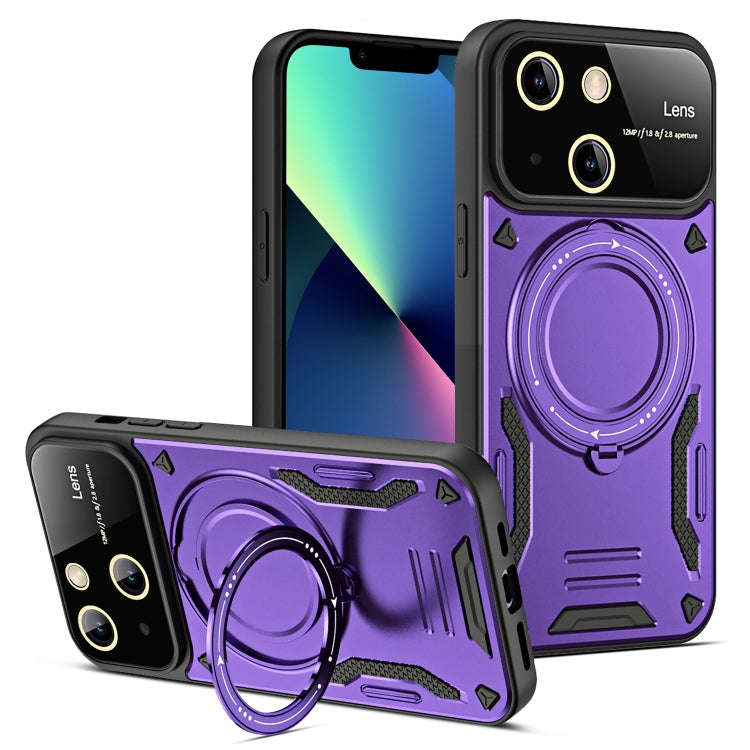 Large Window MagSafe Holder Phone Case, For iPhone 14 Plus, For iPhone 14, For iPhone 14 Pro, For...