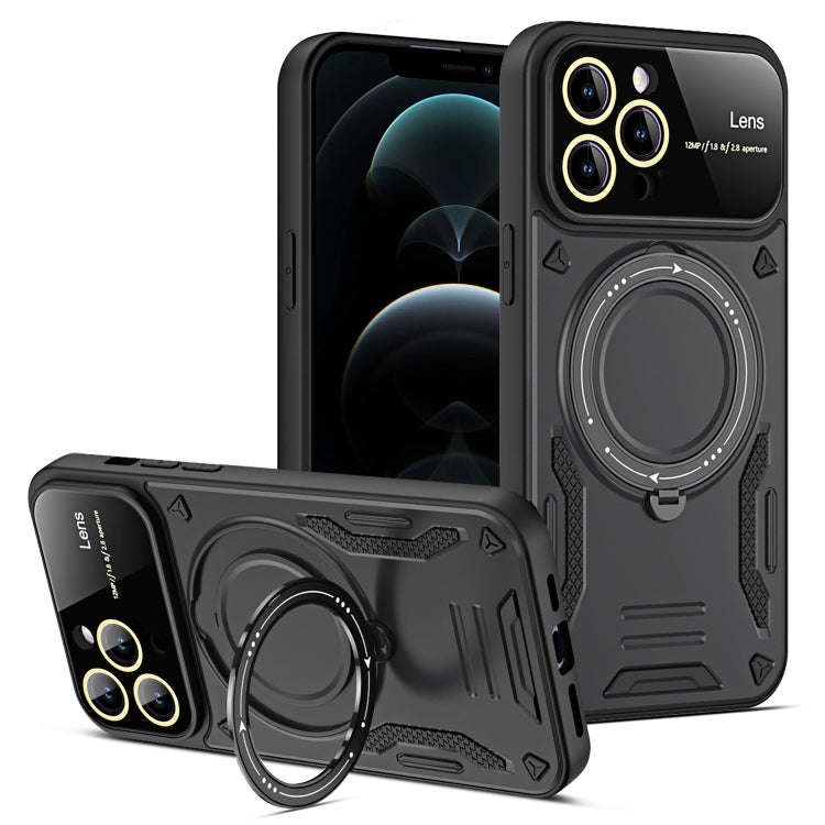 Large Window MagSafe Holder Phone Case, For iPhone 12 Pro Max, For iPhone 12 Pro, For iPhone 11 P...
