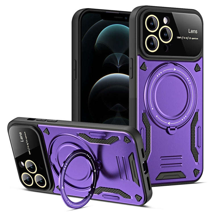 Large Window MagSafe Holder Phone Case, For iPhone 12 Pro Max, For iPhone 12 Pro, For iPhone 11 P...