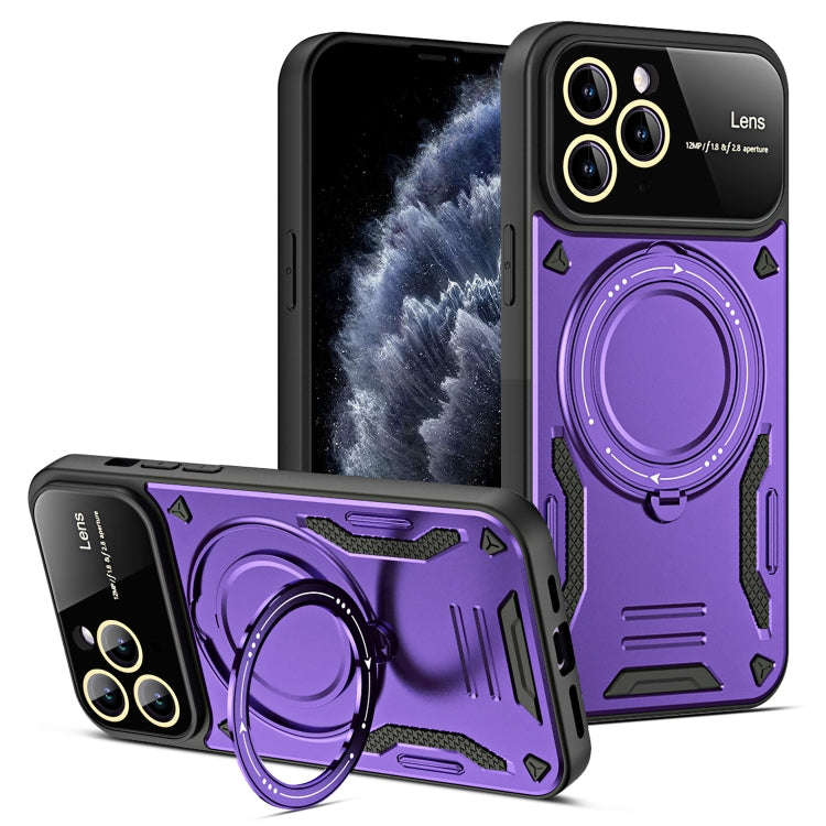 Large Window MagSafe Holder Phone Case, For iPhone 12 Pro Max, For iPhone 12 Pro, For iPhone 11 P...
