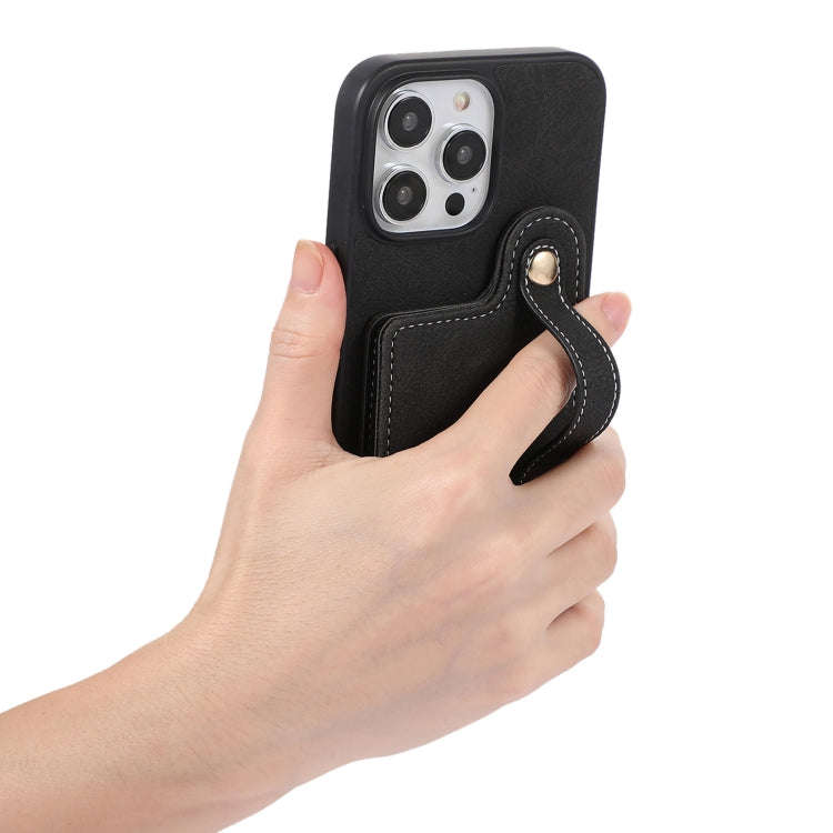 ABEEL Litchi Texture Card Bag PU Phone Case, For iPhone 15 Pro Max, For iPhone 15 Pro, For iPhone...