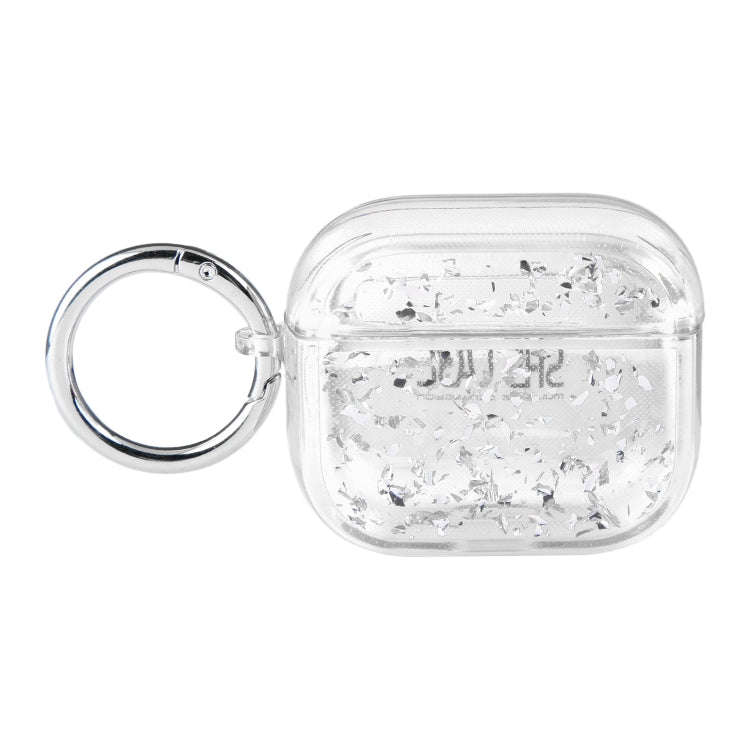 Silver Foil Epoxy Bluetooth Earphone Protective Case, For AirPods Pro 2, For AirPods 3, For AirPo...