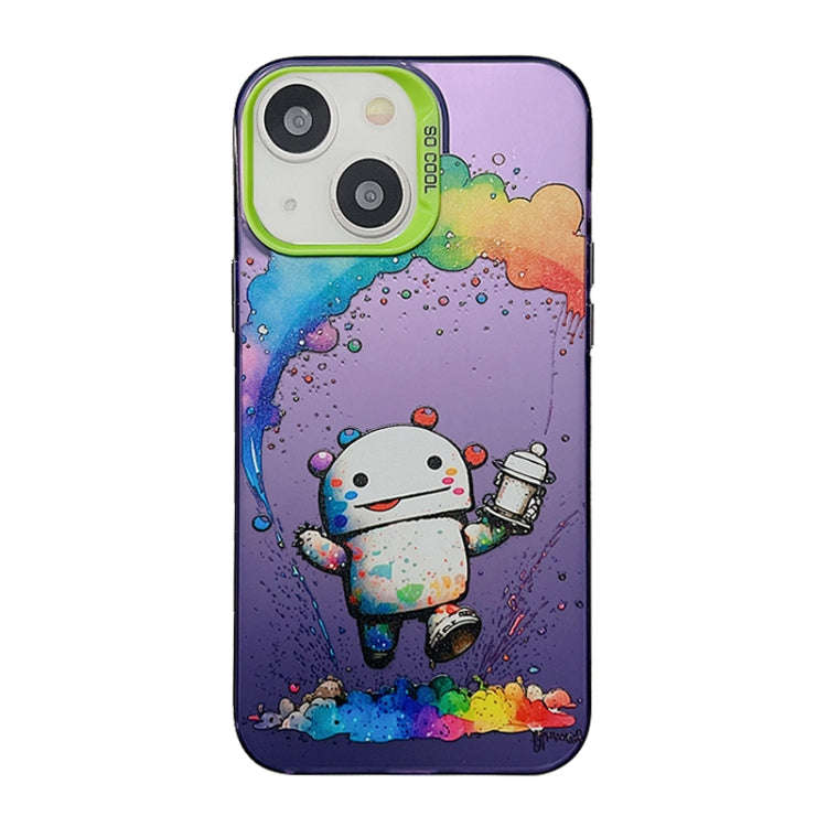 Cute Animal Pattern Series PC + TPU Phone Case, For iPhone 14, For iPhone 15 Pro Max, For iPhone ...