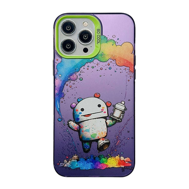 Cute Animal Pattern Series PC + TPU Phone Case, For iPhone 14, For iPhone 15 Pro Max, For iPhone ...