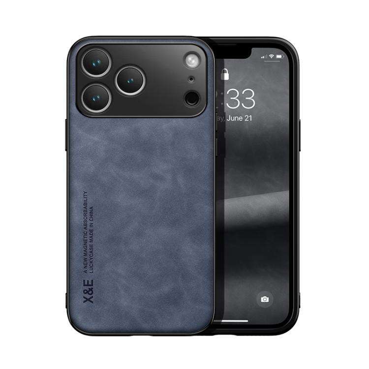 Skin Feel Magnetic Leather Back Phone Case, For iPhone 18 Pro / 17 Pro, For iPhone 18 Pro Max / 1...