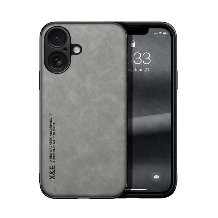 Skin Feel Magnetic Leather Back Phone Case, For iPhone 18 Pro / 17 Pro, For iPhone 18 Pro Max / 1...