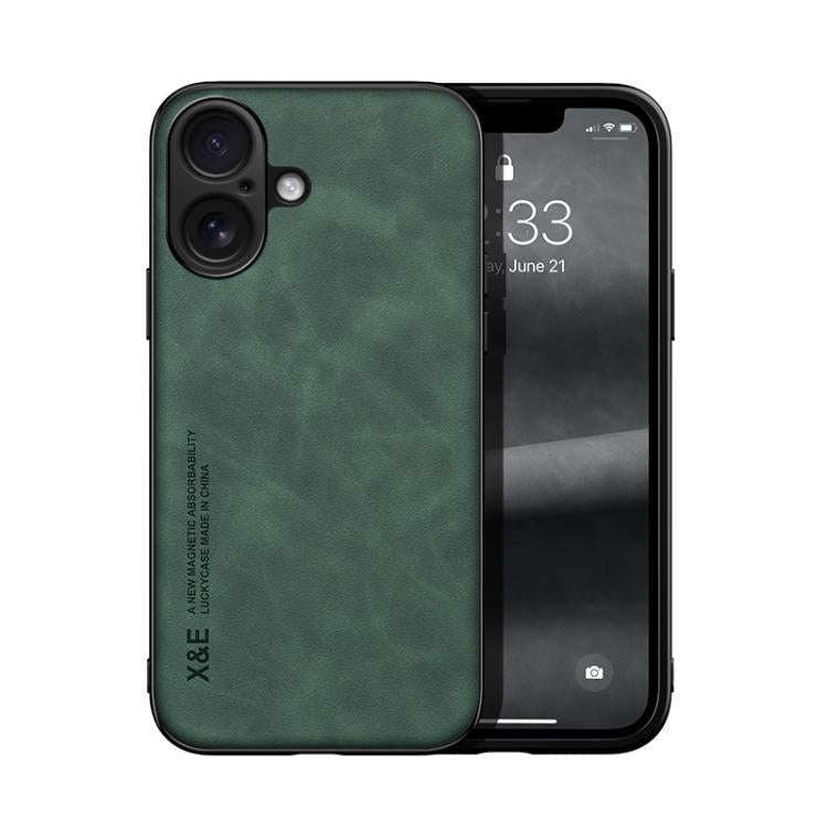 Skin Feel Magnetic Leather Back Phone Case, For iPhone 18 Pro / 17 Pro, For iPhone 18 Pro Max / 1...