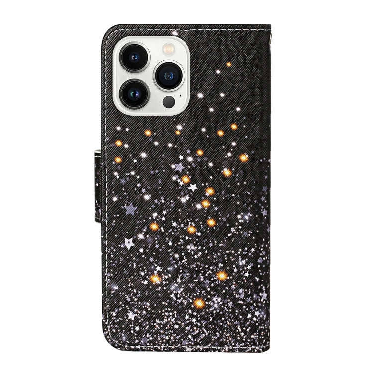 3D Colored Drawing Flip Leather Phone Case, For iPhone 15 Pro Max, For iPhone 15 Pro