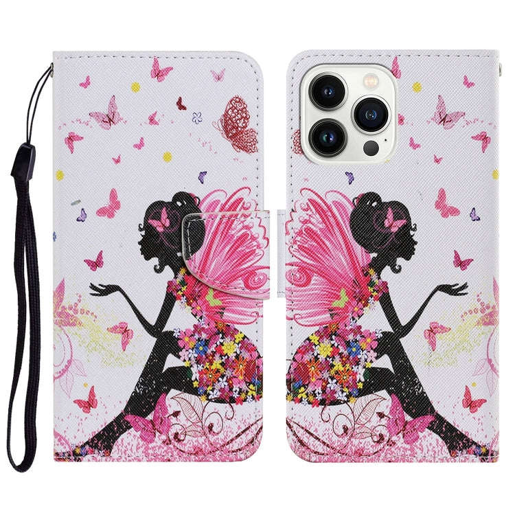 3D Colored Drawing Flip Leather Phone Case, For iPhone 15 Pro Max, For iPhone 15 Pro