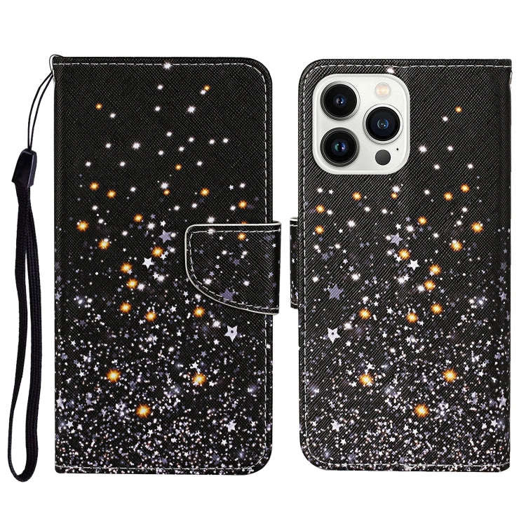 3D Colored Drawing Flip Leather Phone Case, For iPhone 15 Pro Max, For iPhone 15 Pro