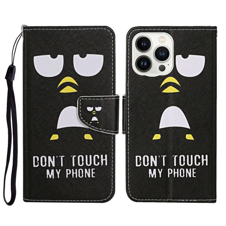 3D Colored Drawing Flip Leather Phone Case, For iPhone 15 Pro Max, For iPhone 15 Pro