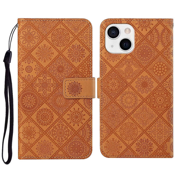 Ethnic Style Embossed Pattern Leather Phone Case, For iPhone 15 Pro, For iPhone 15 Plus, For iPho...